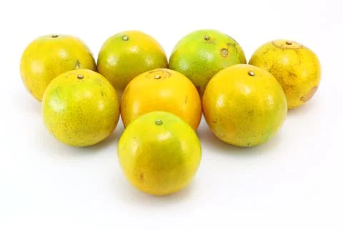 Tangerine on white background Stock Photos