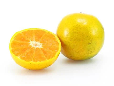 Tangerine on white background Stock Photos