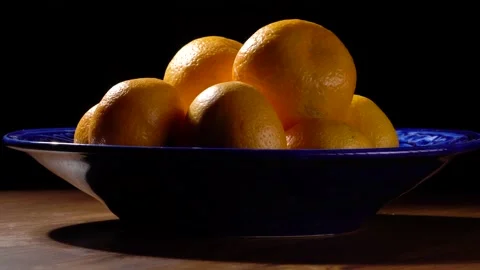 Tangerines close up on black background Stock-Footage 166170897