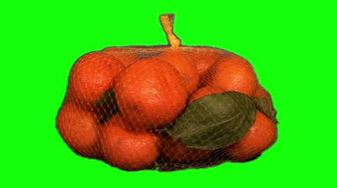 Tangerines with leaves rotating Stock Footage 45734797
