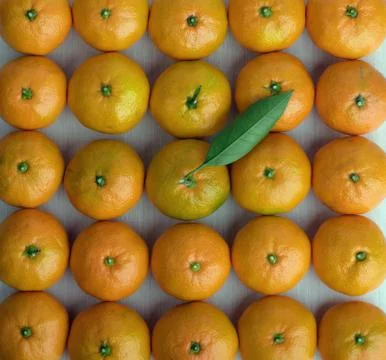 Tangerines stacked Stock Photos