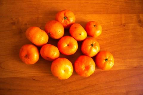 Tangerines on the tabl Foto stock