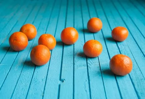 Tangerines on the table Stock Photos