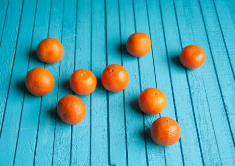 Tangerines on the table Stock Photos