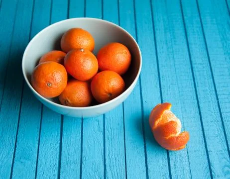 Tangerines on the table Stock Photos