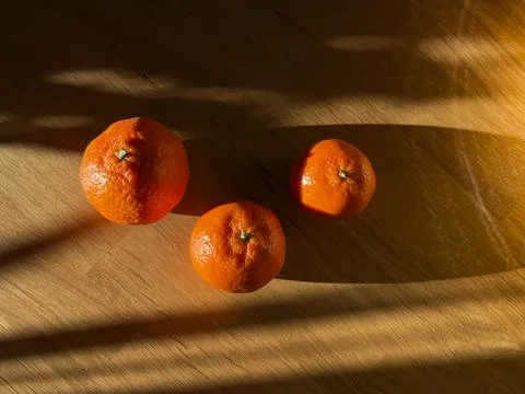 Tangerines on the table Stock Photos