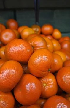 Tangerines on a table. selective focus Stock Photos