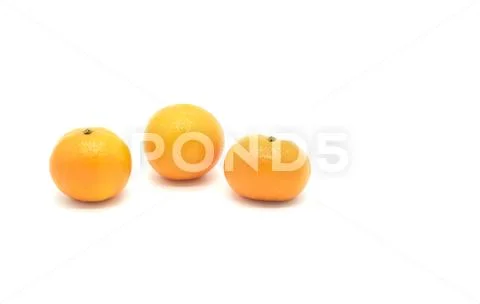 Tangerines on white background isolate Stock Photos