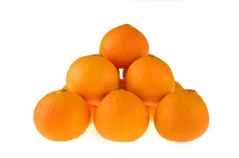 Tangerines  on white Stock Photos
