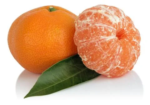 Tangerines on white Stock Photos