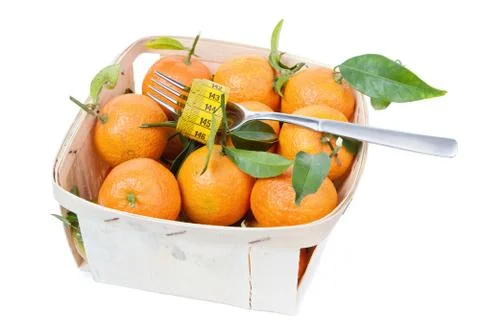 Tangerins in the box Stock Photos