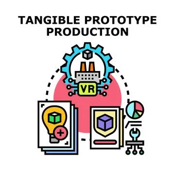 Tangible prototype production generating new product ideas Stock Illustration