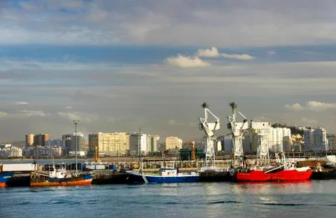 Tangier Harbour Foto stock