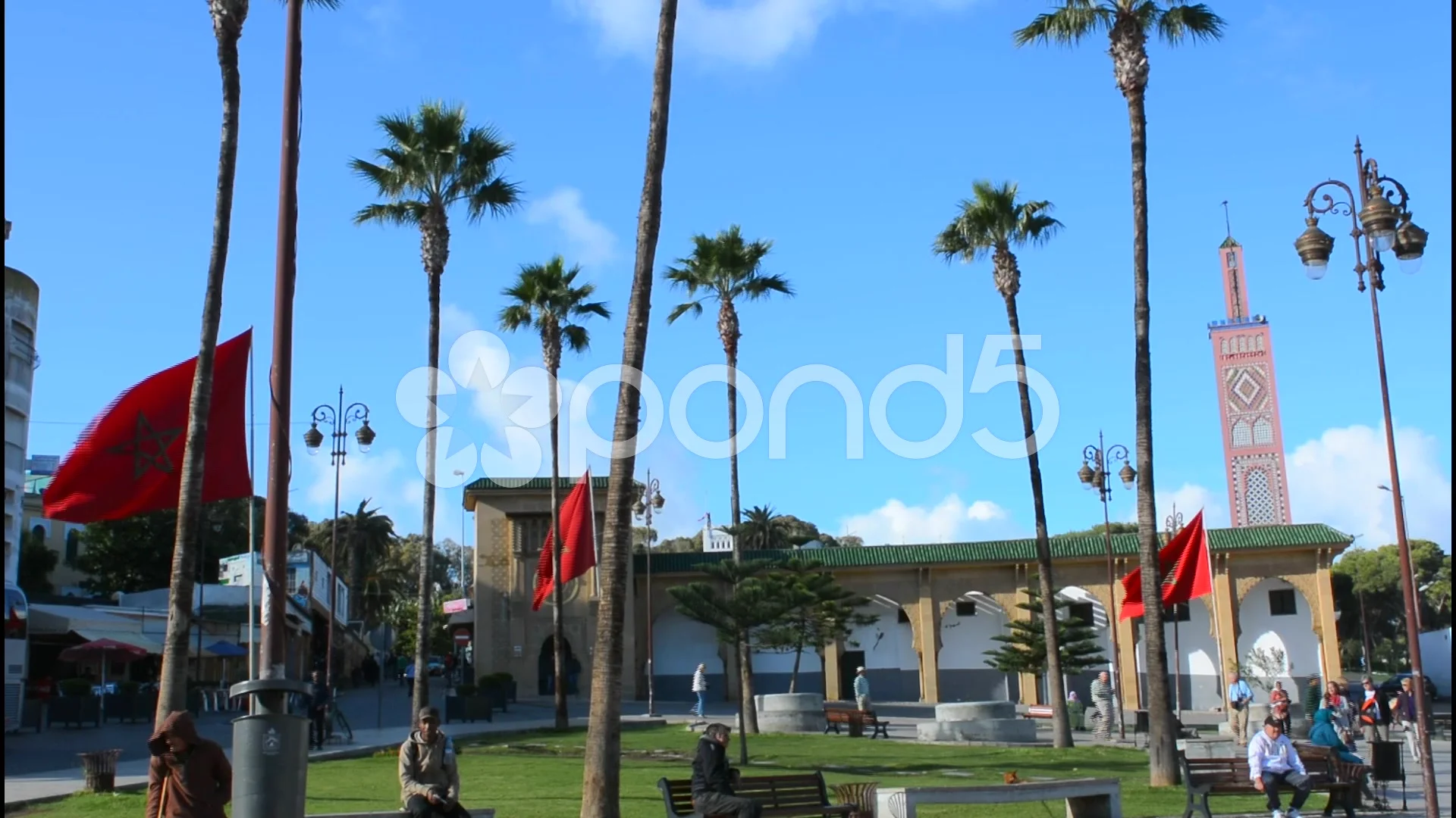 Grand Socco or main city square in Tangier, Morocco Stock Photo