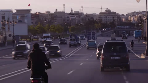 Tangier street view from car Stock Footage 240317153
