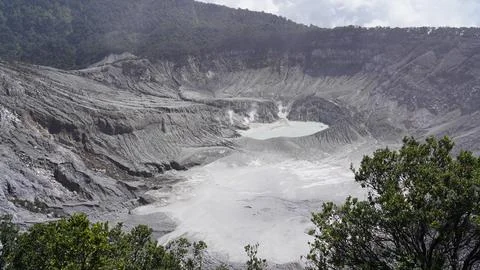 Tangkuban Perahu Crater in West Java Indonesia Stock Photos