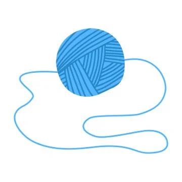 Tangle blue thread Stock Illustration