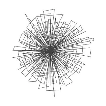 Tangle chaos abstract hand drawn messy scribble ball vector illustration. Illustrazione stock