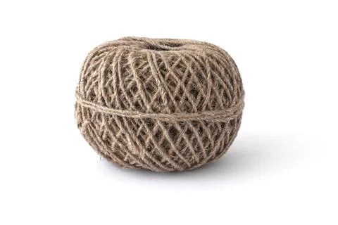 A tangle of coarse linen threads Stock Photos