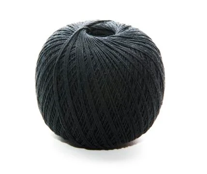 Tangle of colored thread for tatting. White background Foto stock
