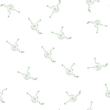 Tangle earphone cable glyph seamless pattern Illustrazione stock