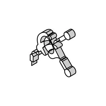 Tangle earphone cable isometric icon vector illustration Illustrazione stock