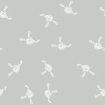 Tangle earphone cable line seamless pattern Illustrazione stock