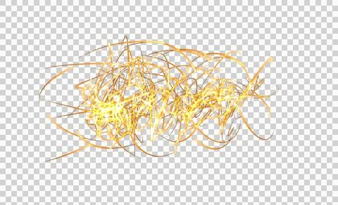 A tangle of fiery glowing lines.Flying fire sparks. Abstract background Stock Illustration