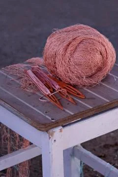 Tangle of fishing net Stock Photos