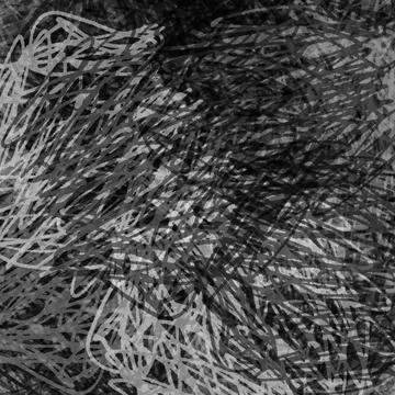 Tangled Black Scribbles on Gray Textured Background Stock Illustration