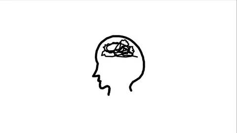 Tangled brain looping animation on white background Stock Footage 340273208
