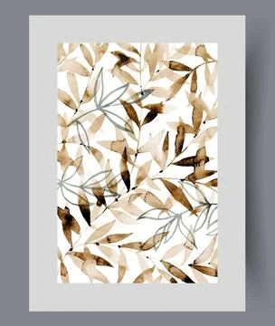 Tangled branches of trees and plants symbolizing natural abundance on print Stock Illustration