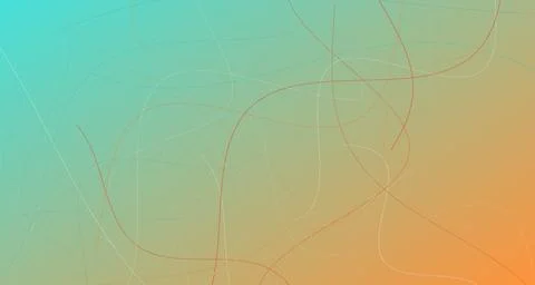 Tangled curved lines in bright summer tones Stock Illustration