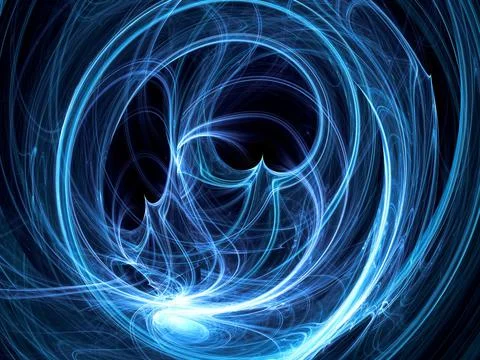Tangled glowing strands - abstract computer generated background Stock Illustration