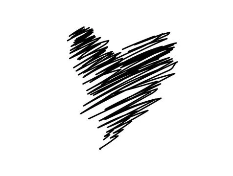 Tangled grungy round scribble hand drawn with thin line, divider shape Illustrazione stock