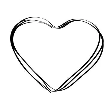 Tangled grungy round scribble hand drawn with thin line, divider shape. Isolated Stock Illustration