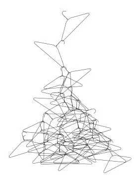 Tangled hangers Stock Illustration