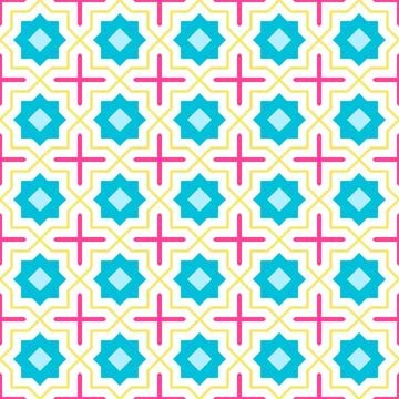 Tangled Lattice Pattern inspired by traditional arabic geometry Illustrazione stock