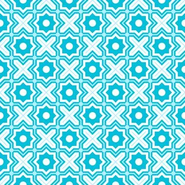 Tangled Lattice Pattern inspired by traditional arabic geometry Illustrazione stock