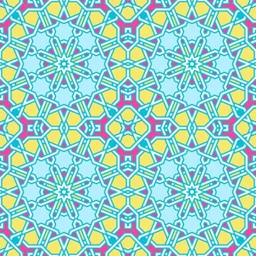 Tangled Lattice Pattern inspired by traditional arabic geometry 스톡 일러스트