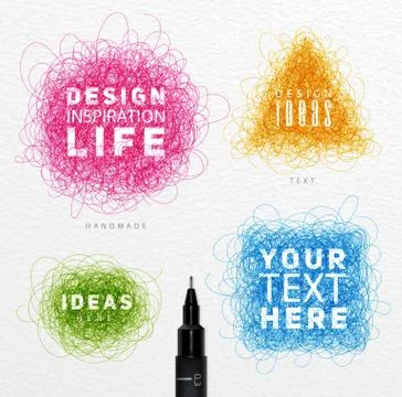 Tangled line color Stock Illustration