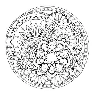 Tangled mandalas Stock Illustration