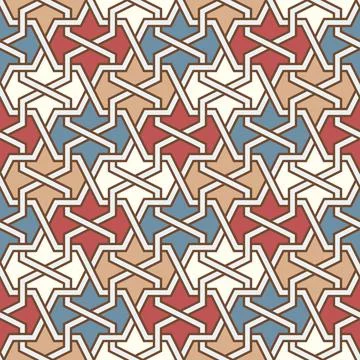 Tangled mosaic Pattern based on traditional islam pattern Illustrazione stock