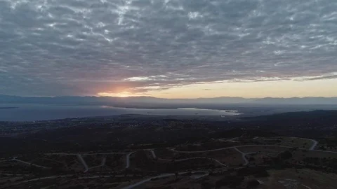 Tangled pathways of the abandoned park above Saloniki, Greece. Aerial, drone Stock Footage 122443533
