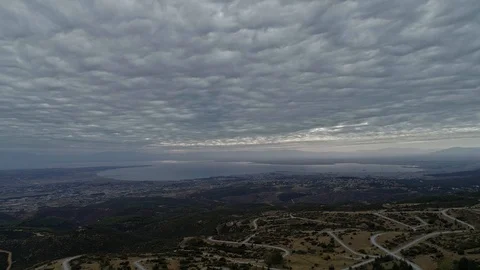 Tangled pathways of the abandoned park above Saloniki, Greece. Aerial, drone Stock Footage 122443583