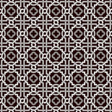 Tangled Pattern with Quatrefoils Stock Illustration