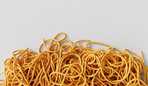 A tangled pile of string or wire. Confusion and thought process concept. 3D イラスト素材