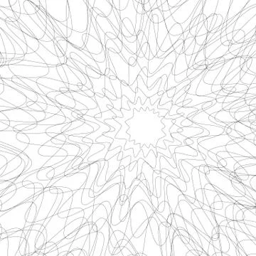 Tangled random curvy lines pattern, geometric element Stock Illustration