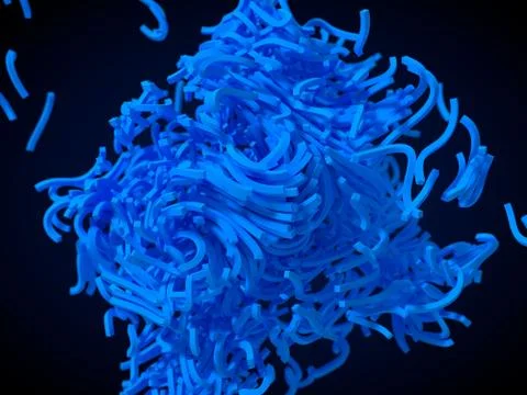 Tangled shapes abstract. Stock Illustration