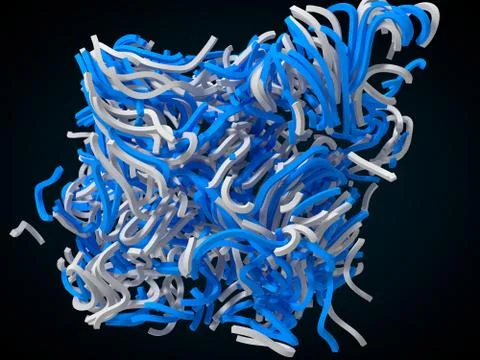 Tangled shapes abstract. Stock Illustration